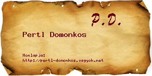 Pertl Domonkos névjegykártya